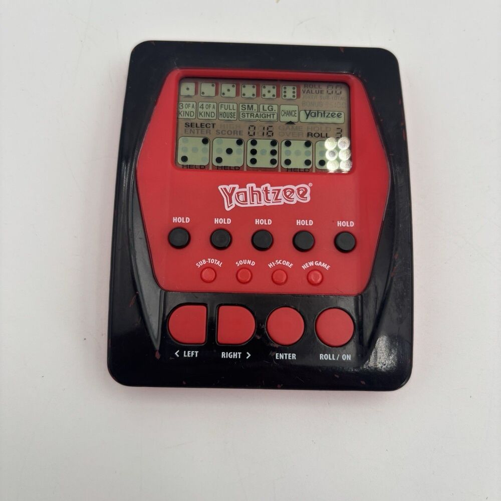 Hasbro Yahtzee A2125 Electronic Handheld Digital Game 2012 Tested Working